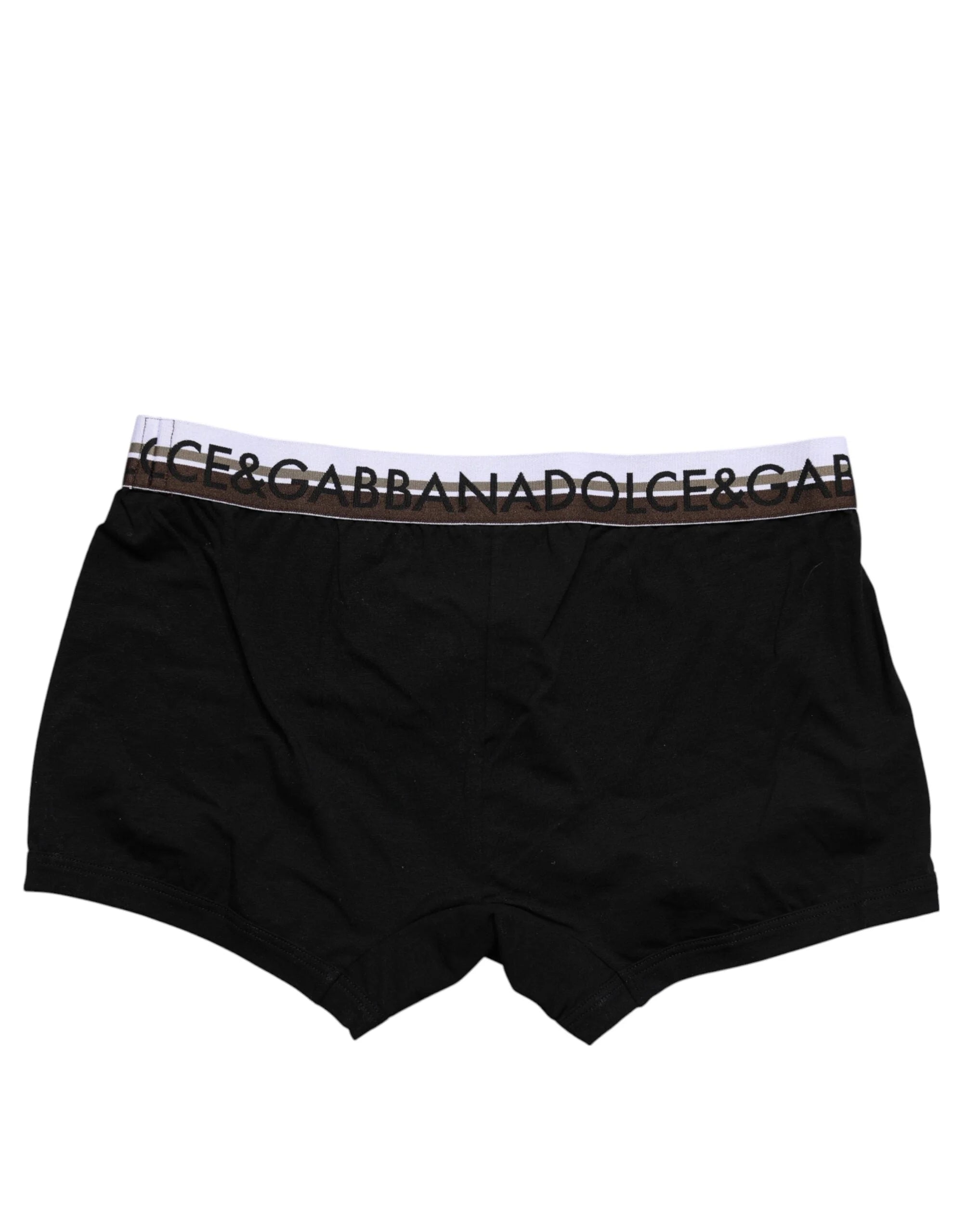 Dolce & Gabbana Black Cotton Stretch Regular Boxer Underwear - IT3 | XS