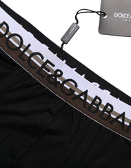 Dolce & Gabbana Black Cotton Stretch Regular Boxer Underwear - IT3 | XS