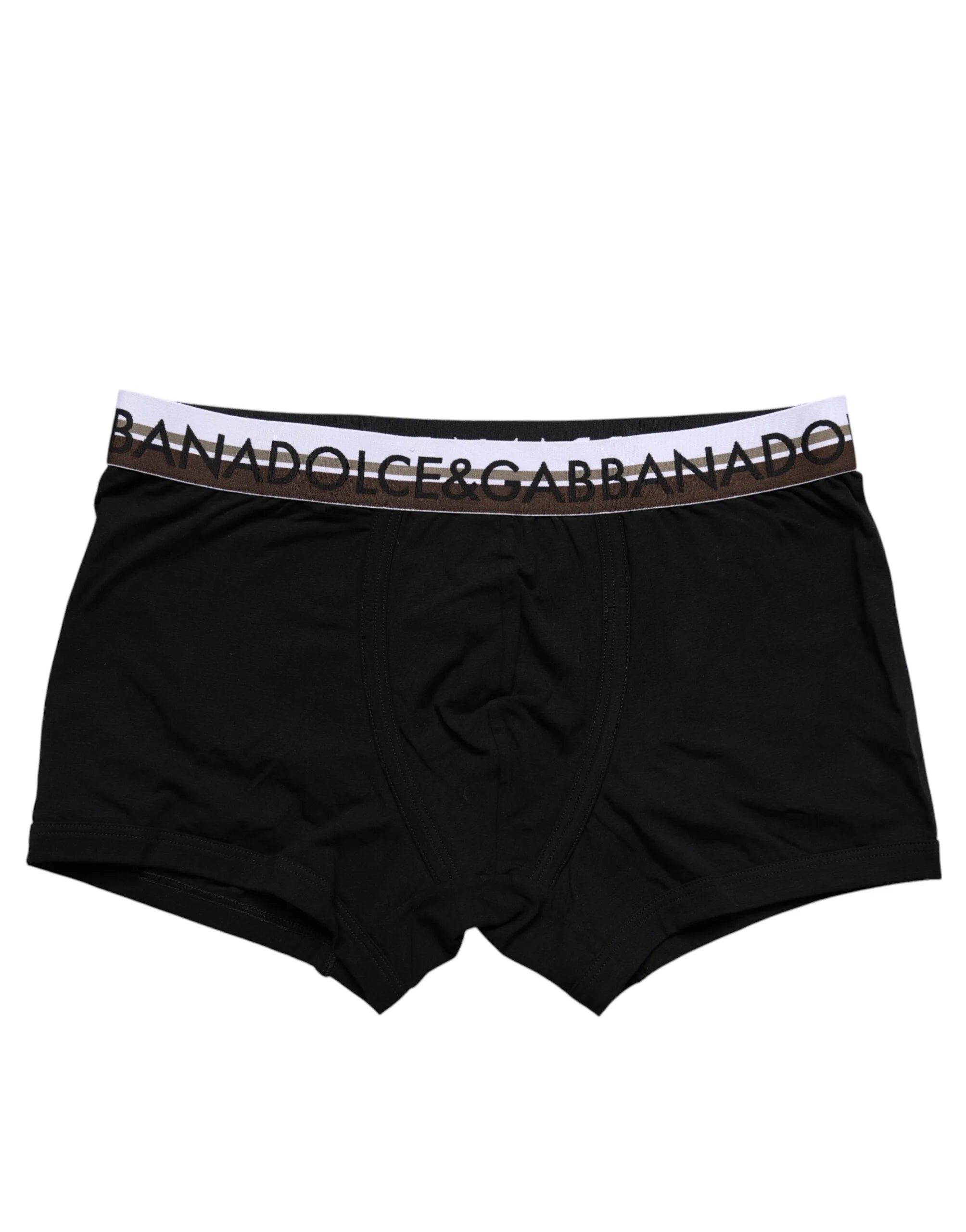 Dolce & Gabbana Black Cotton Stretch Regular Boxer Underwear - IT3 | XS
