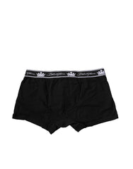 Dolce & Gabbana Black Cotton Stretch Regular Boxer Underwear - IT3 | XS - Boxer Briefs