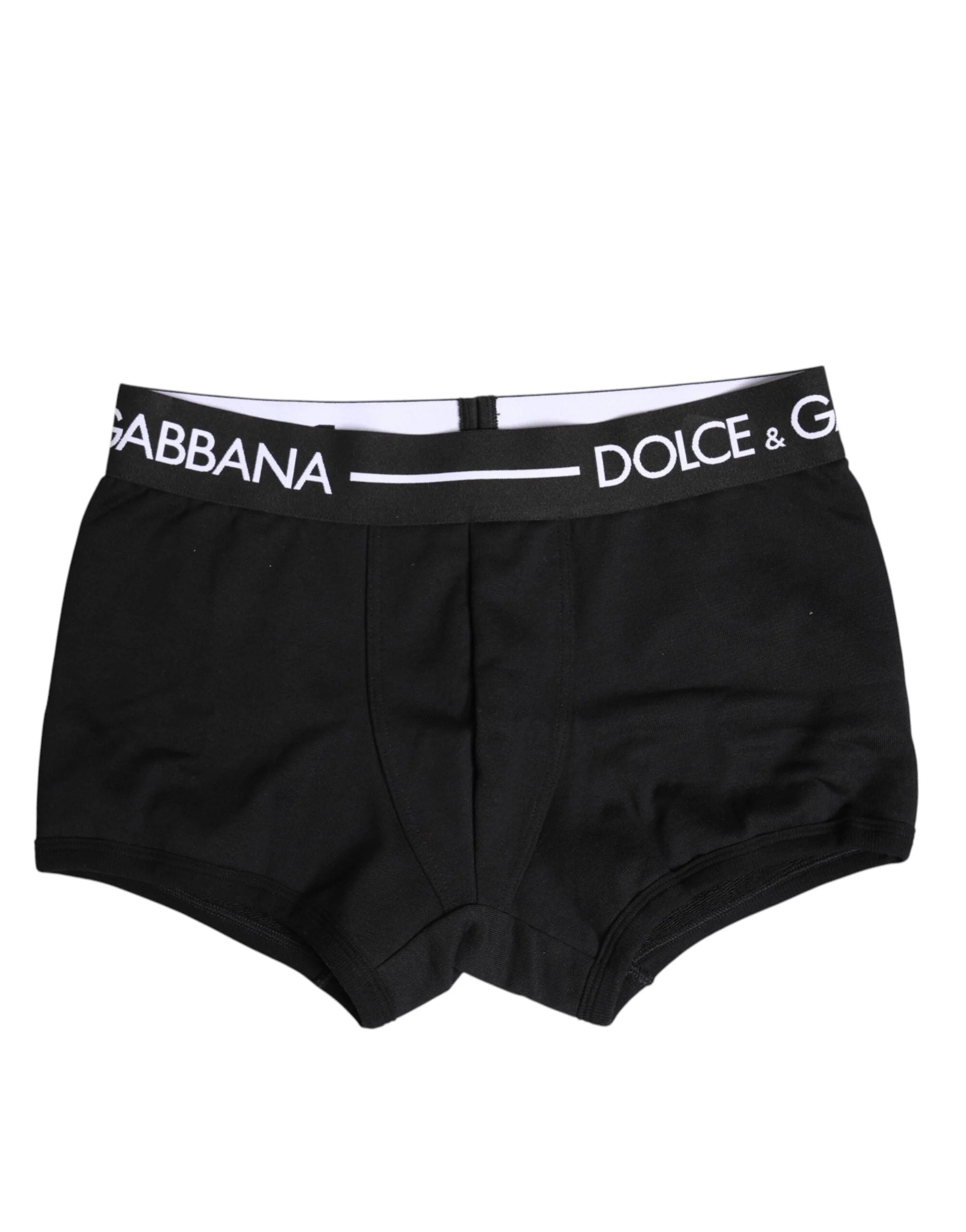 Dolce & Gabbana Black Cotton Stretch Regular Boxer Underwear - IT4 | S - Boxer Briefs