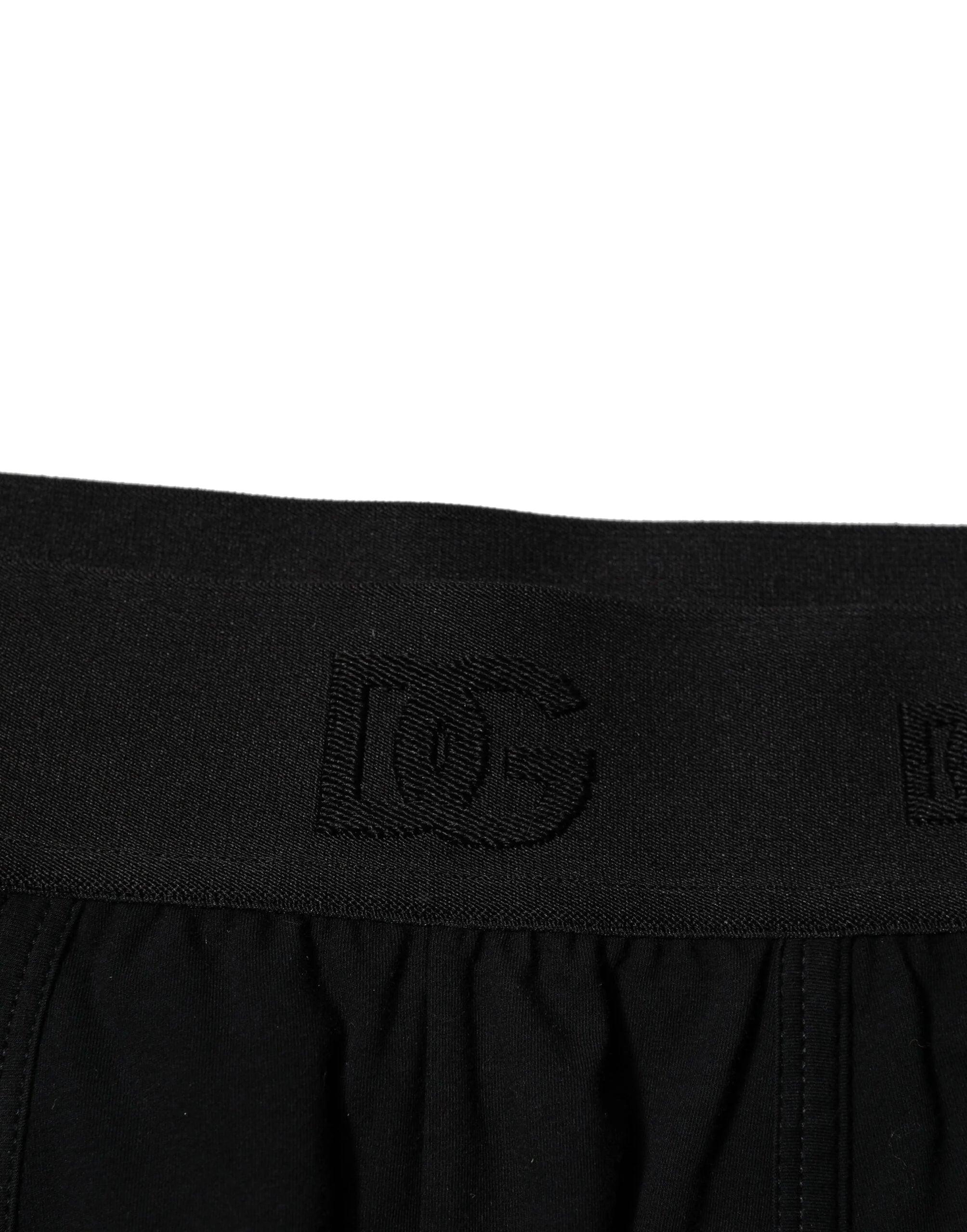 Dolce & Gabbana Black Cotton Stretch Regular Boxer Underwear - IT4 | S - Boxer Briefs