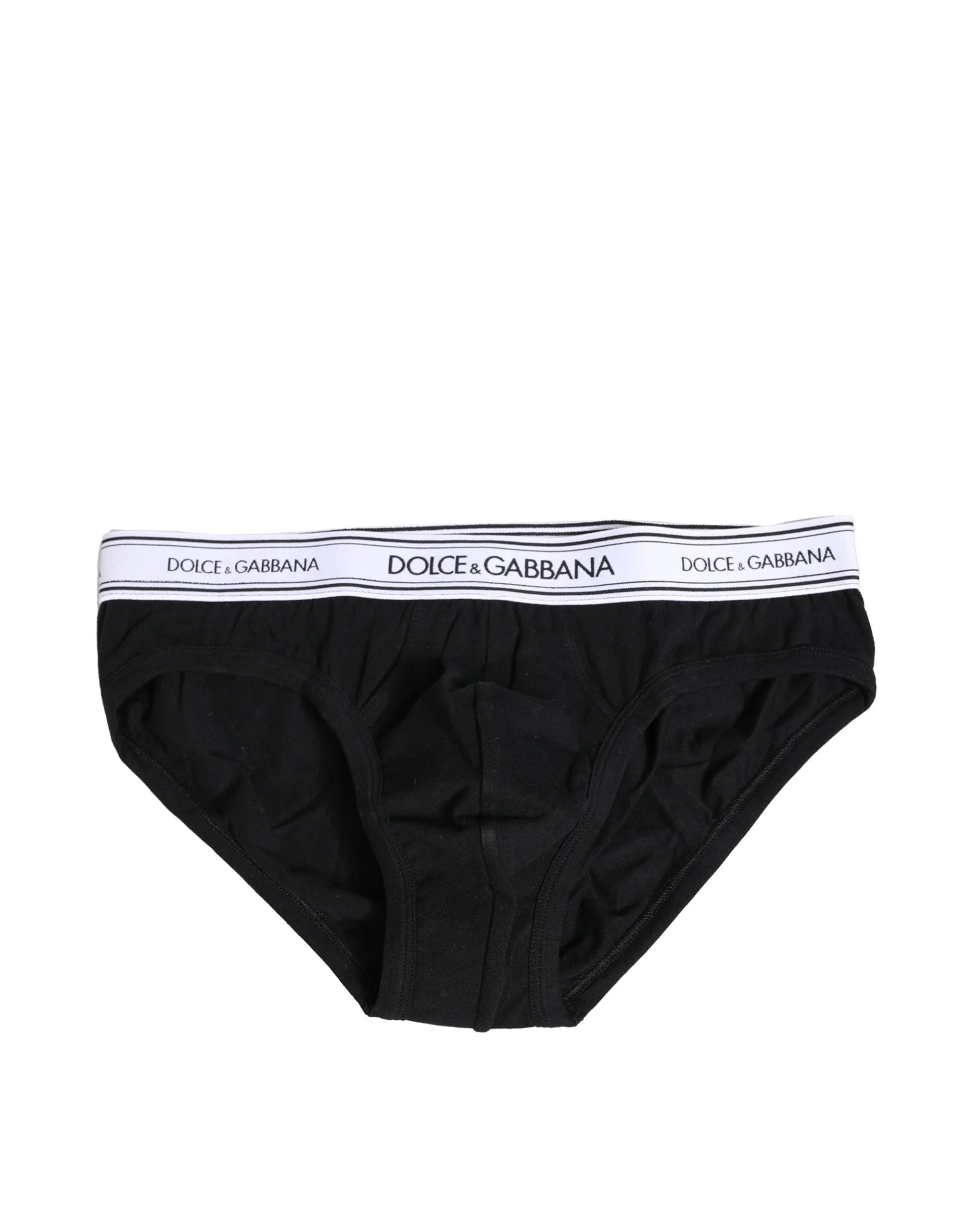 Dolce & Gabbana Black Cotton Stretch Regular Brief Underwear - IT4 | S