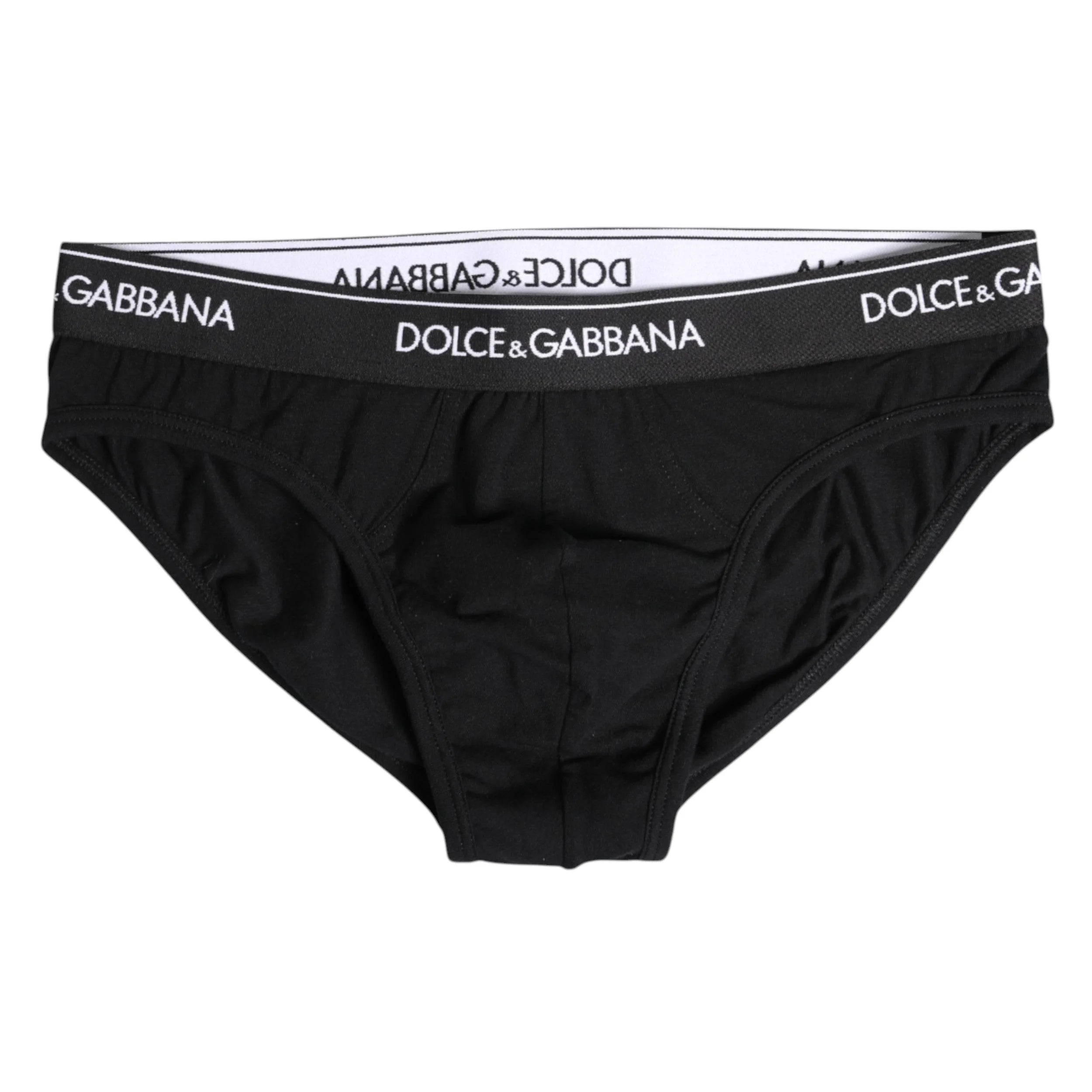 Dolce & Gabbana Black Cotton Stretch Regular Brief Underwear - IT4 | S
