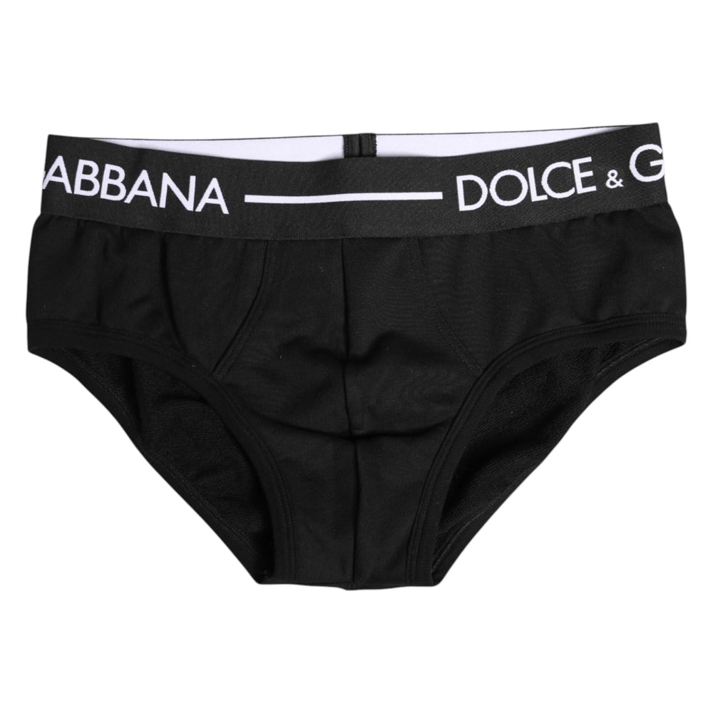 Dolce & Gabbana Black Cotton Stretch Regular Brief Underwear - IT4 | S - Briefs