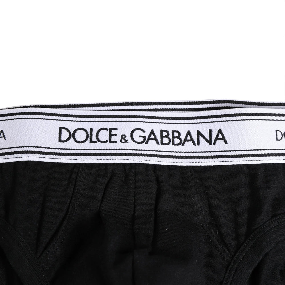 Dolce & Gabbana Black Cotton Stretch Regular Brief Underwear - IT4 | S - Briefs