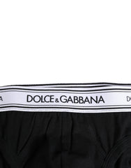Dolce & Gabbana Black Cotton Stretch Regular Brief Underwear - IT4 | S