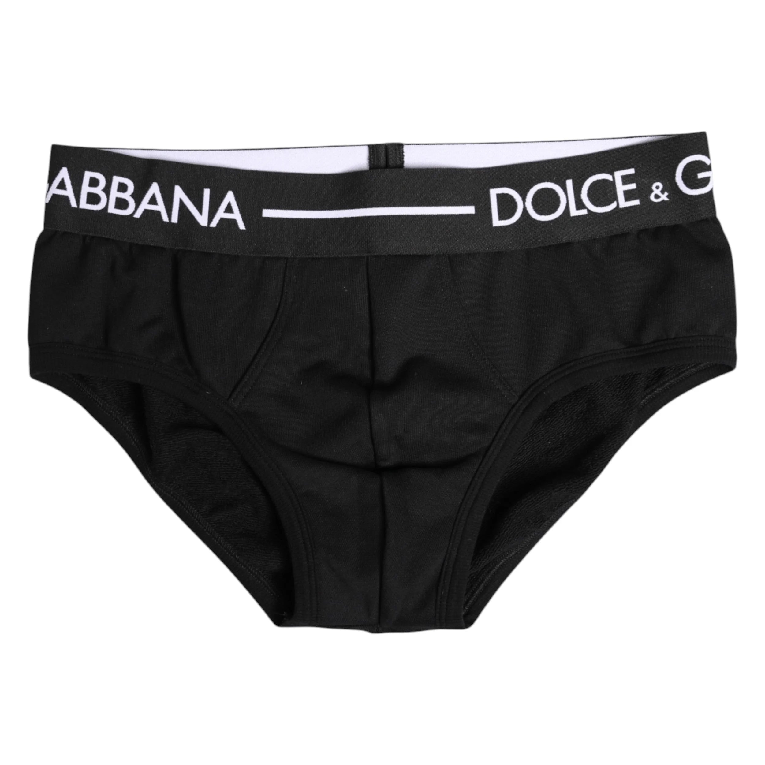 Dolce & Gabbana Black Cotton Stretch Regular Brief Underwear - IT4 | S