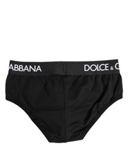 Dolce & Gabbana Black Cotton Stretch Regular Brief Underwear - IT4 | S
