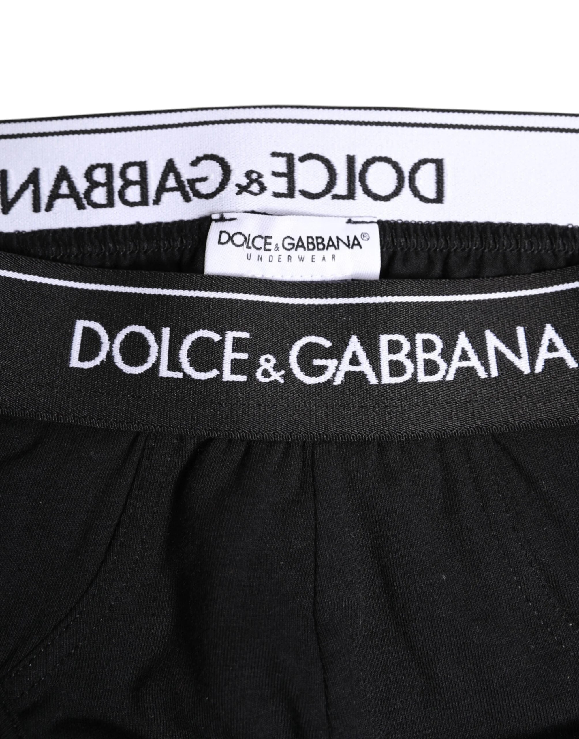 Dolce & Gabbana Black Cotton Stretch Regular Brief Underwear - IT4 | S