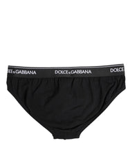 Dolce & Gabbana Black Cotton Stretch Regular Brief Underwear - IT4 | S