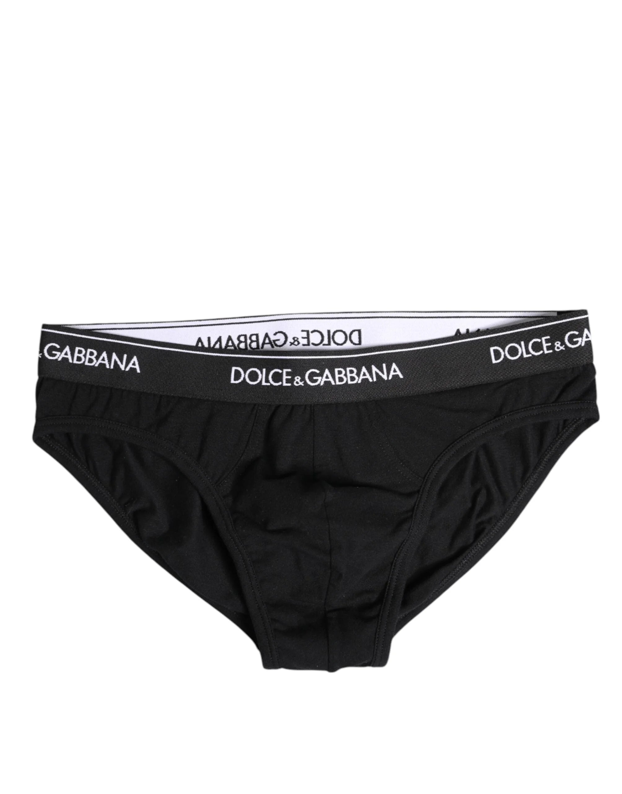 Dolce & Gabbana Black Cotton Stretch Regular Brief Underwear - IT4 | S