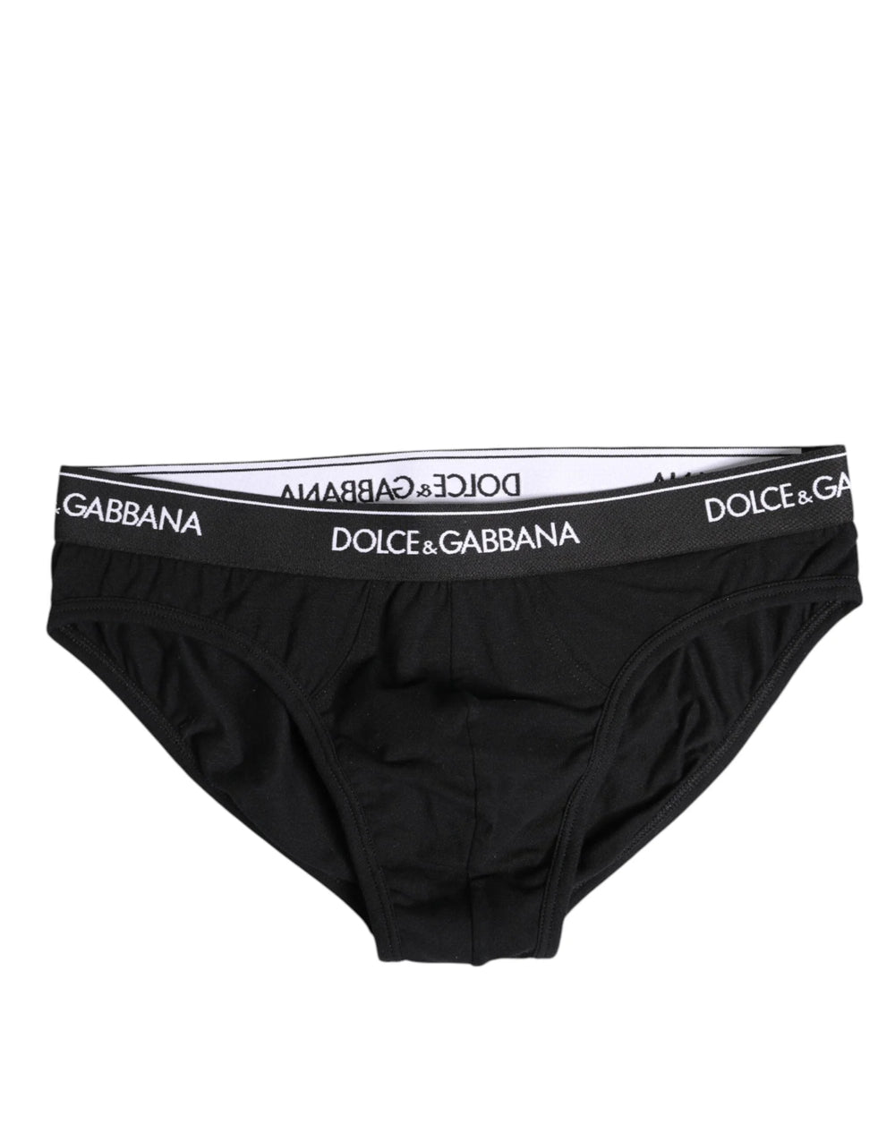 Dolce & Gabbana Black Cotton Stretch Regular Brief Underwear - IT4 | S