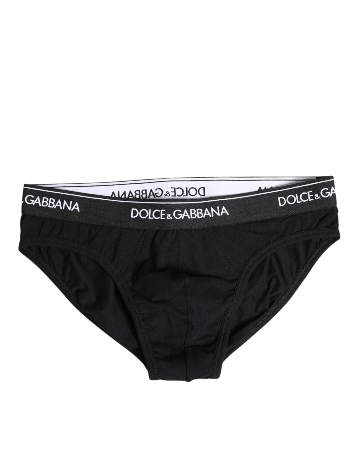 Dolce & Gabbana Black Cotton Stretch Regular Brief Underwear - IT4 | S