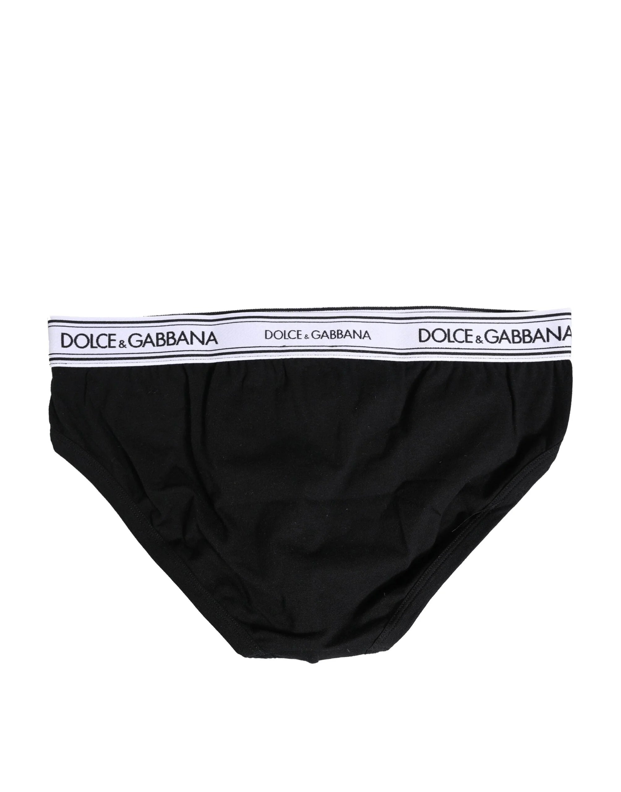 Dolce & Gabbana Black Cotton Stretch Regular Brief Underwear - IT4 | S