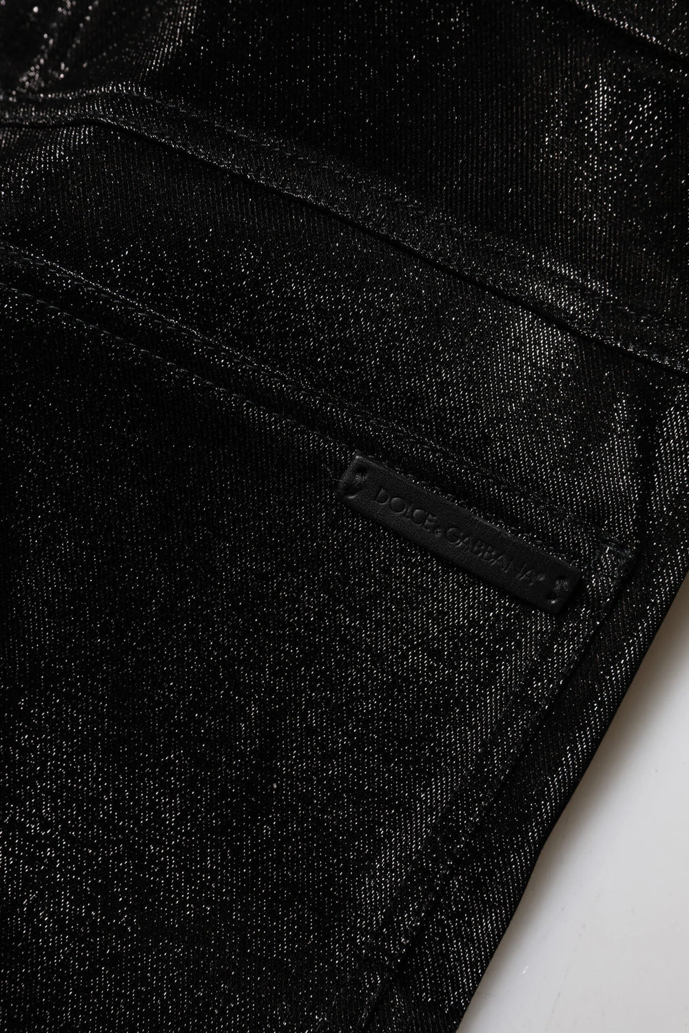 Dolce & Gabbana Black Cotton Stretch Silver Lurex Thread Pants - IT40|S - Trousers