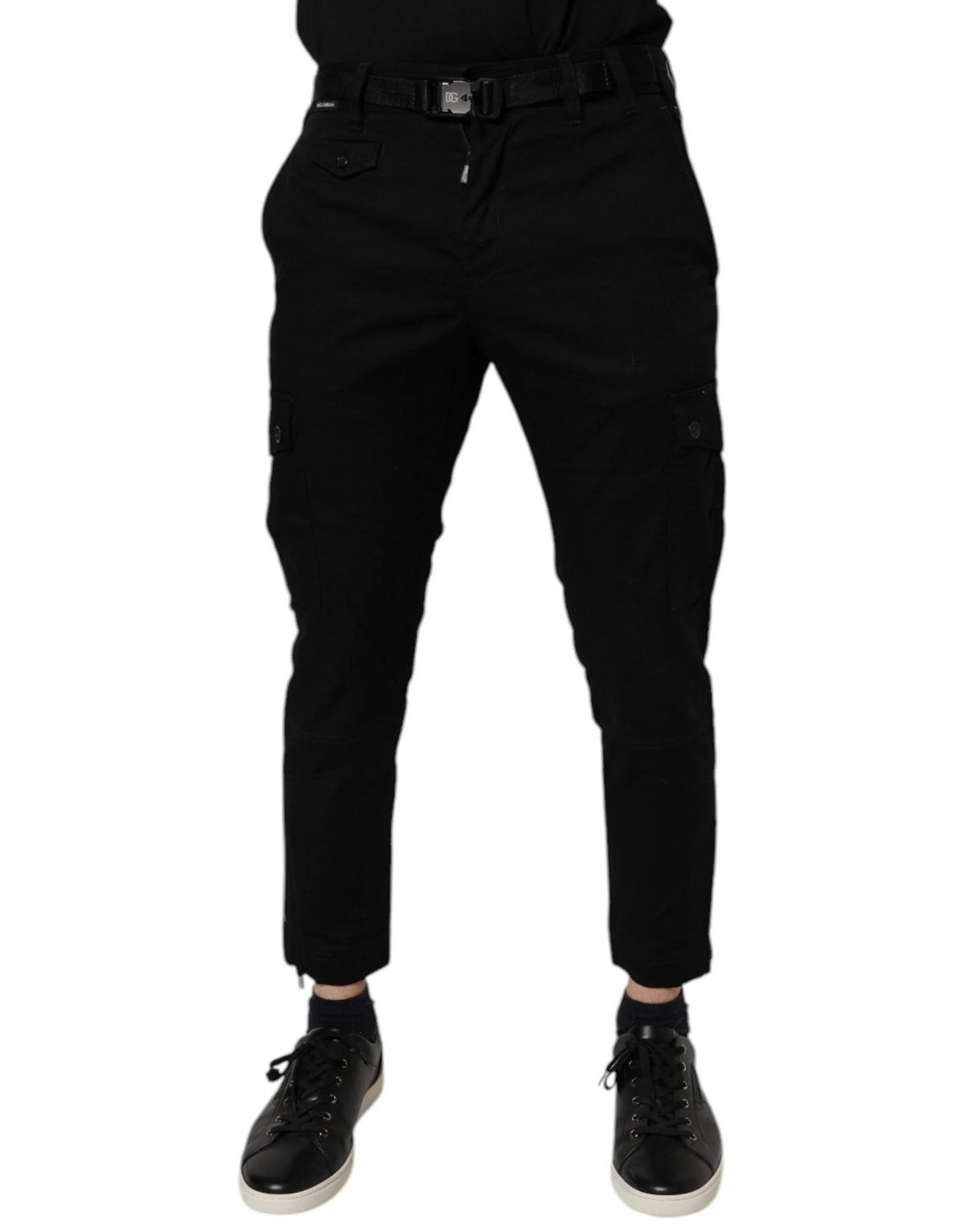Dolce & Gabbana Black Cotton Stretch Skinny Cargo Denim Jeans - IT46 | S