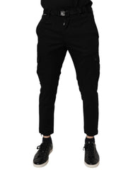 Dolce & Gabbana Black Cotton Stretch Skinny Cargo Denim Jeans - IT46 | S