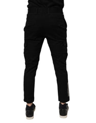 Dolce & Gabbana Black Cotton Stretch Skinny Cargo Denim Jeans - IT46 | S