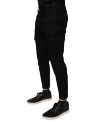 Dolce & Gabbana Black Cotton Stretch Skinny Cargo Denim Jeans - IT46 | S