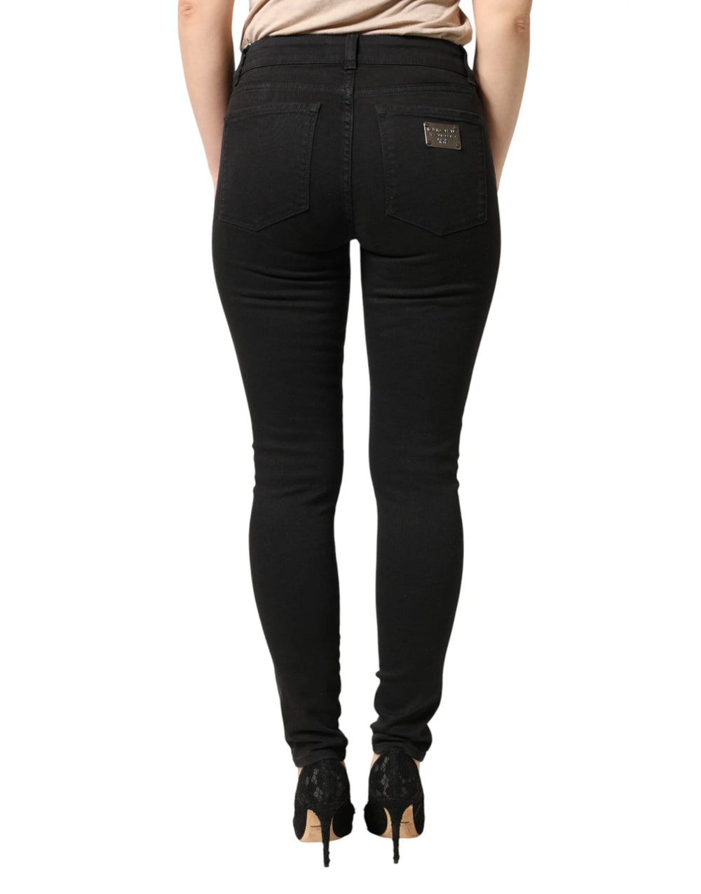 Dolce & Gabbana Black Cotton Stretch Skinny Denim Jeans - IT36|XXS