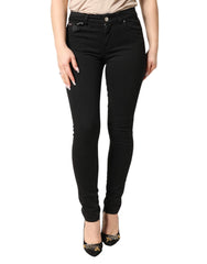 Dolce & Gabbana Black Cotton Stretch Skinny Denim Jeans - IT36|XXS