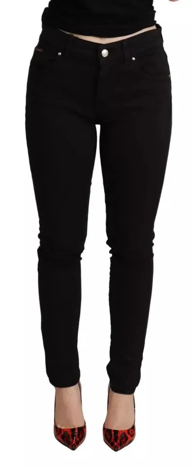 Dolce & Gabbana Black Cotton Stretch Skinny Denim Jeans - IT38 | XS