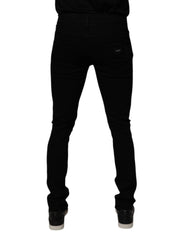 Dolce & Gabbana Black Cotton Stretch Skinny Men Denim Jeans - Jeans