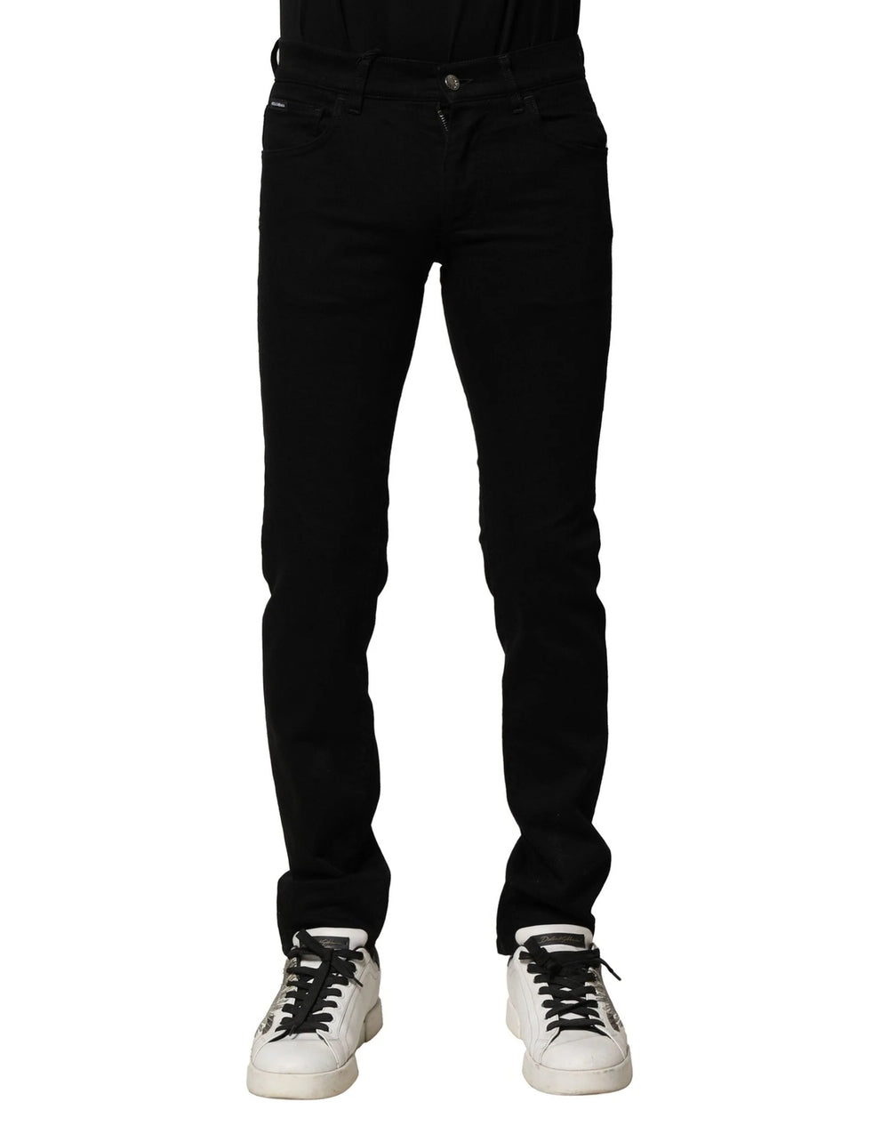Dolce & Gabbana Black Cotton Stretch Skinny Men Denim Jeans - IT44 | XS - Jeans