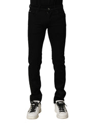 Dolce & Gabbana Black Cotton Stretch Skinny Men Denim Jeans - IT44 | XS - Jeans
