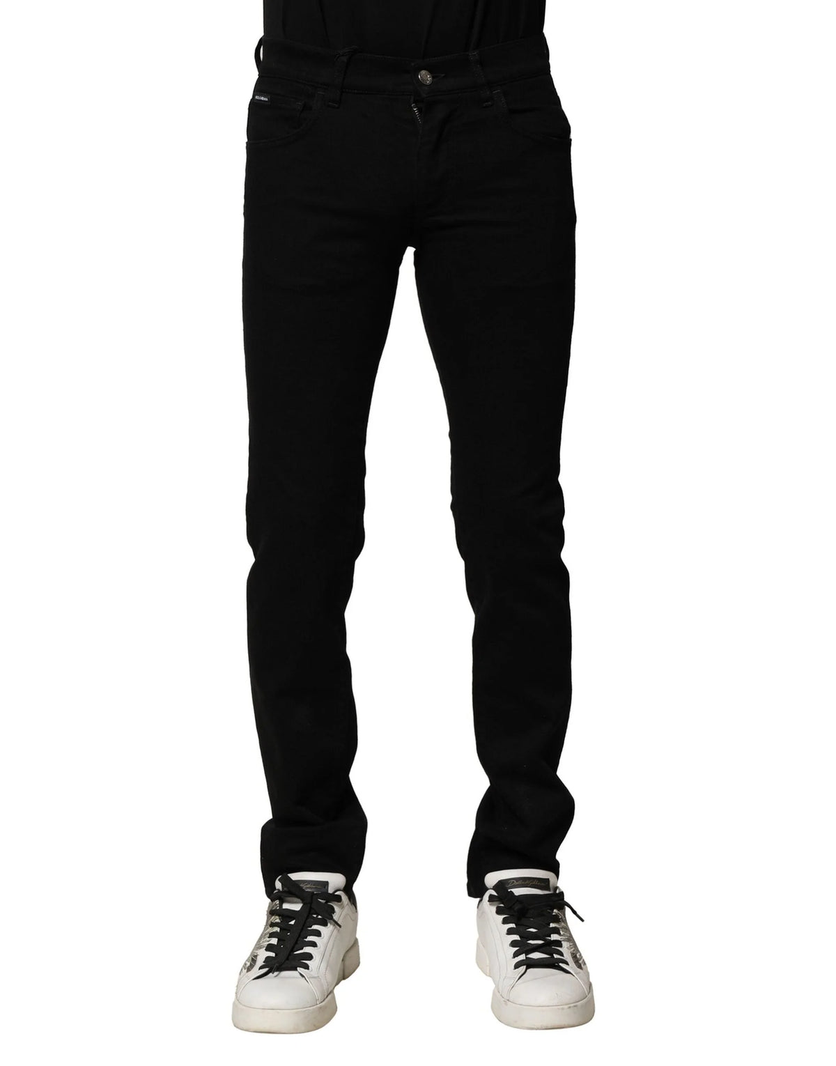 Dolce & Gabbana Black Cotton Stretch Skinny Men Denim Jeans - IT44 | XS - Jeans