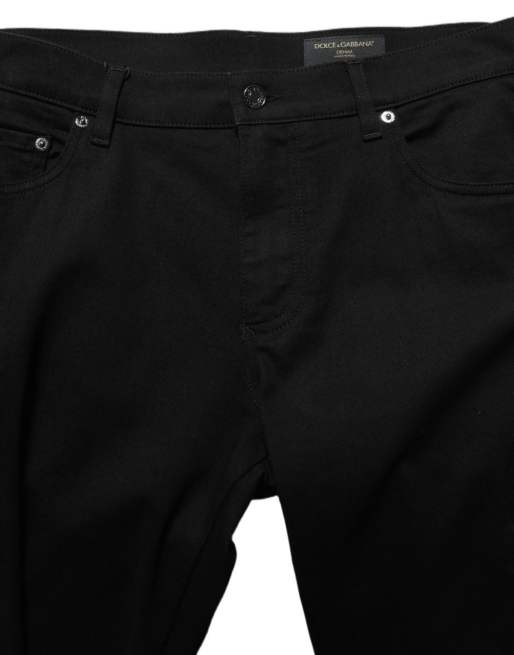 Dolce & Gabbana Black Cotton Stretch Skinny Men Denim Jeans - IT52 | XL