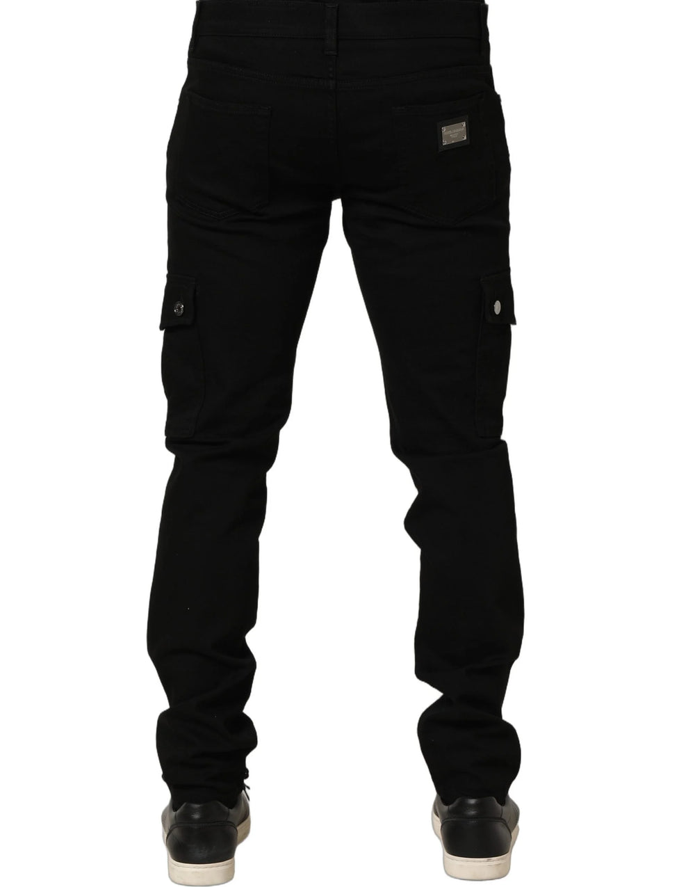 Dolce & Gabbana Black Cotton Stretch Skinny Men Denim Jeans - IT52 | XL