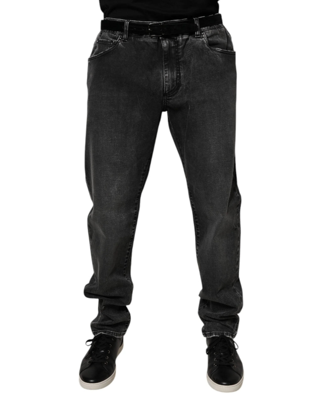 Dolce & Gabbana Black Cotton Stretch Skinny Men Denim Jeans - IT56 | XXL - Jeans