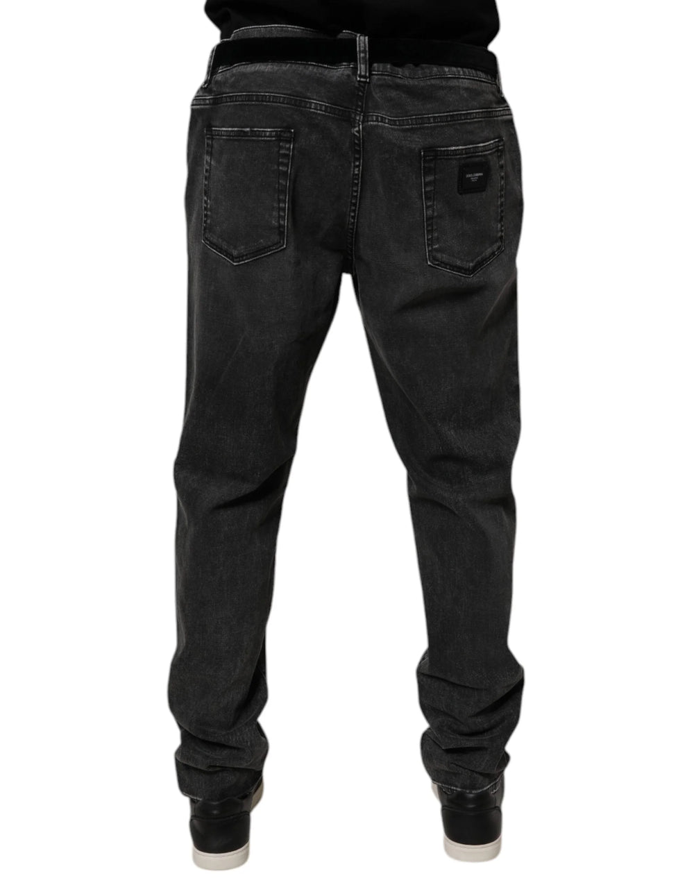 Dolce & Gabbana Black Cotton Stretch Skinny Men Denim Jeans - IT56 | XXL - Jeans