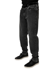 Dolce & Gabbana Black Cotton Stretch Skinny Men Denim Jeans - IT56 | XXL - Jeans