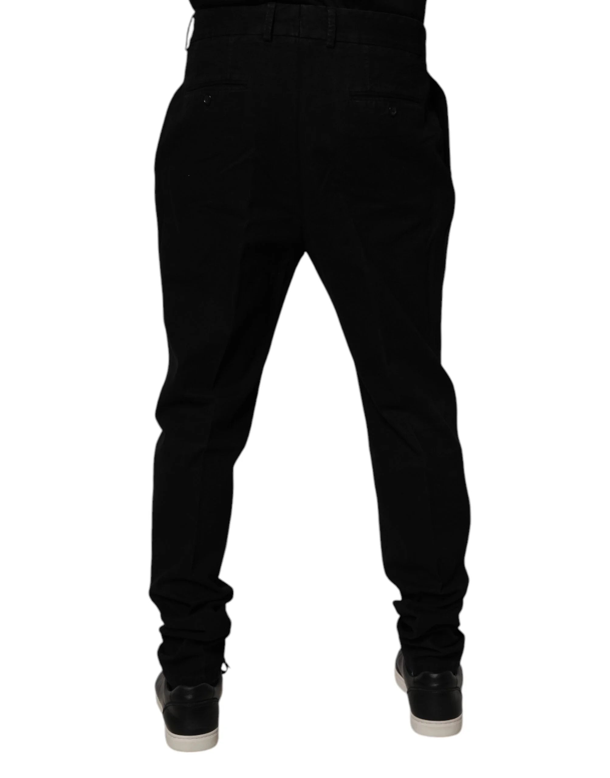 Dolce & Gabbana Black Cotton Stretch Skinny Pants - IT52 | XL