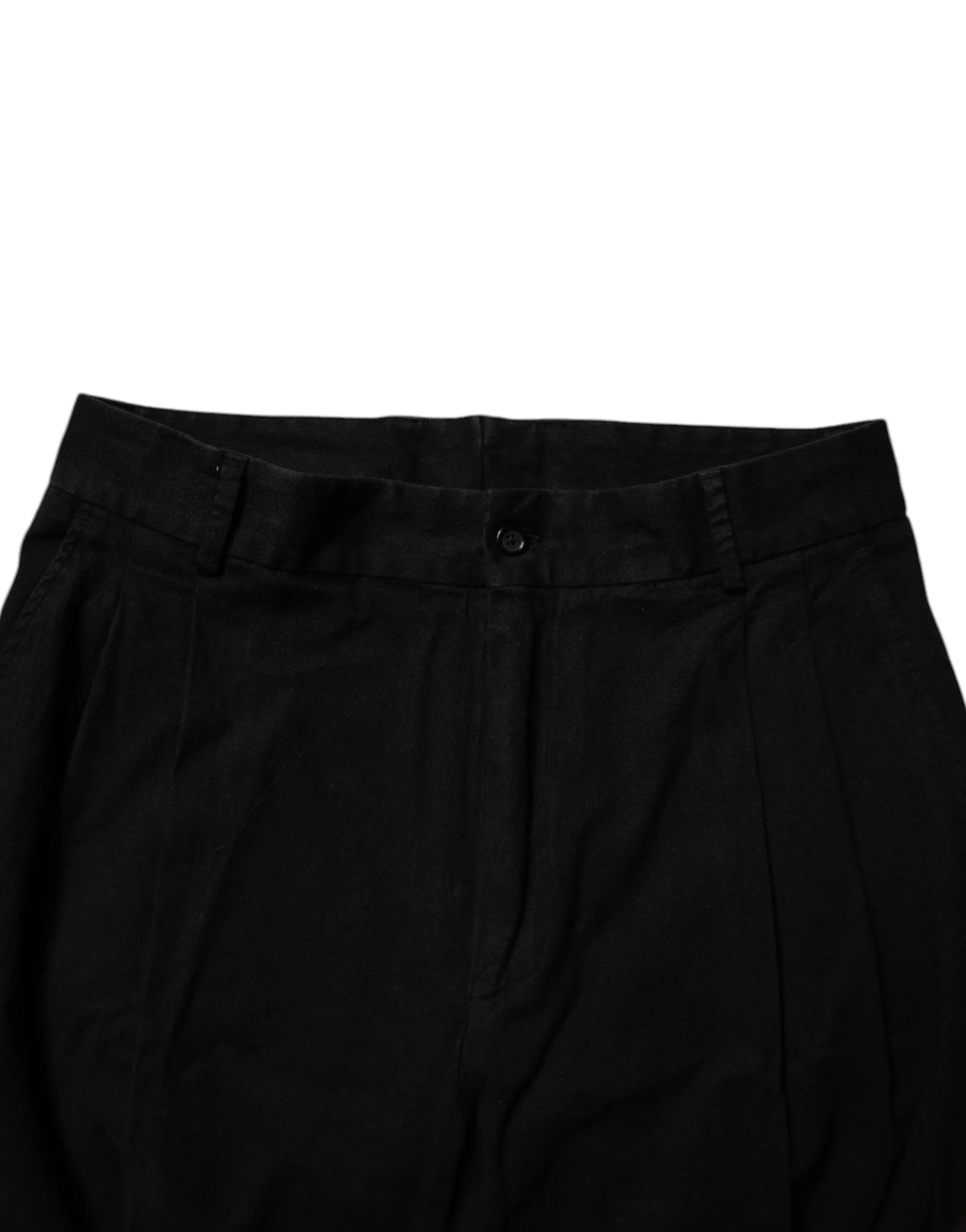 Dolce & Gabbana Black Cotton Stretch Skinny Pants - IT52 | XL