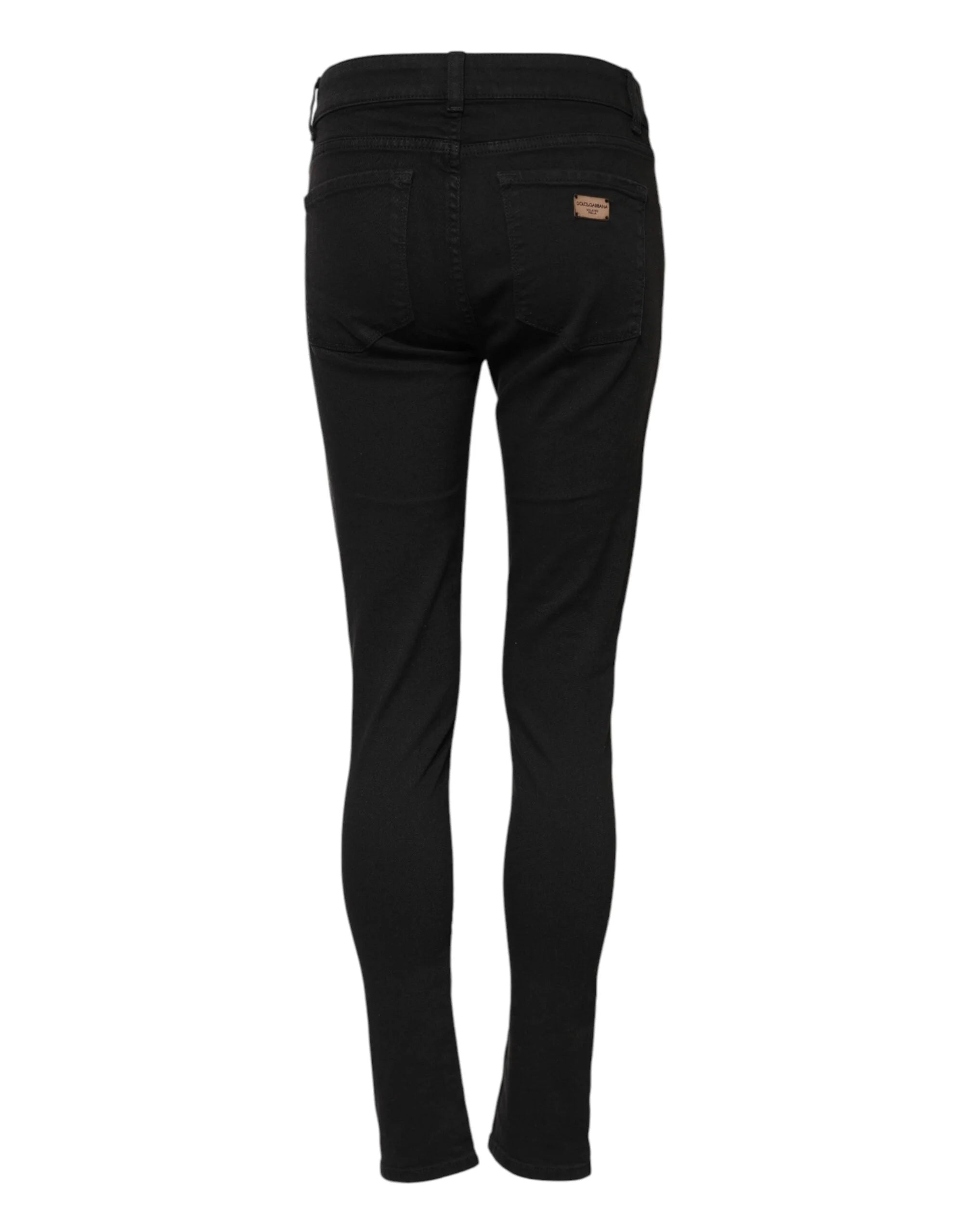 Dolce & Gabbana Black Cotton Stretch Slim Fit Denim Jeans - IT36|XXS - Jeans
