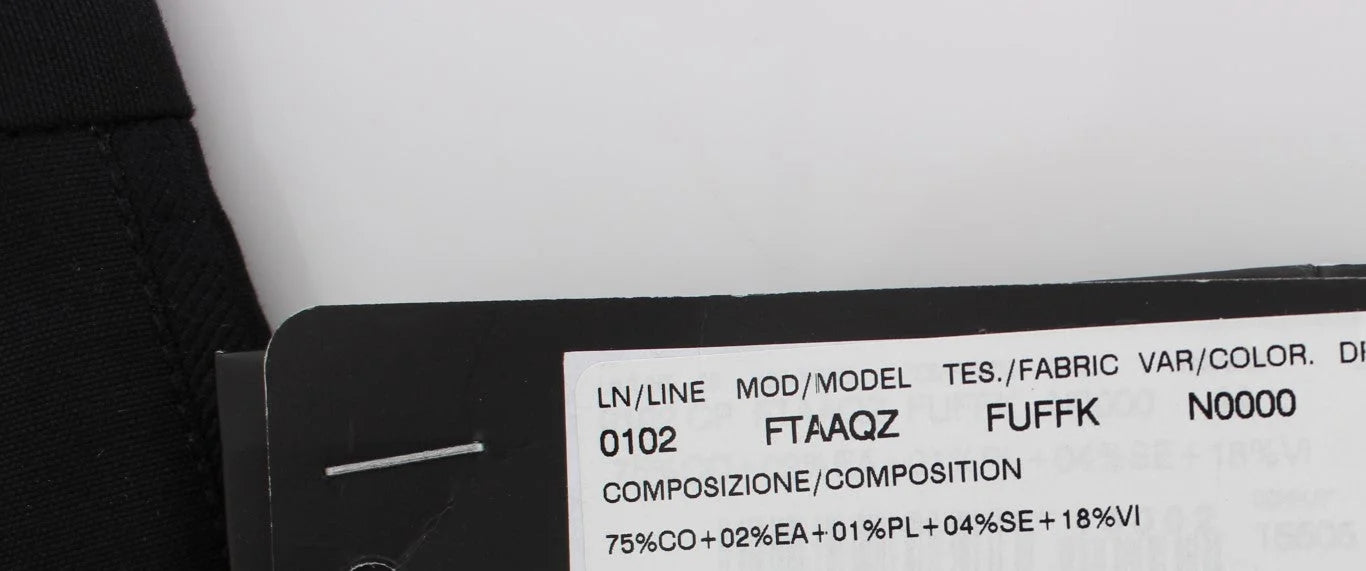 Dolce & Gabbana Black Cotton Stretch Torero Capris Pants - Trousers