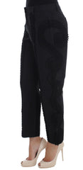 Dolce & Gabbana Black Cotton Stretch Torero Capris Pants - Trousers