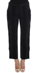 Dolce & Gabbana Black Cotton Stretch Torero Capris Pants - Trousers