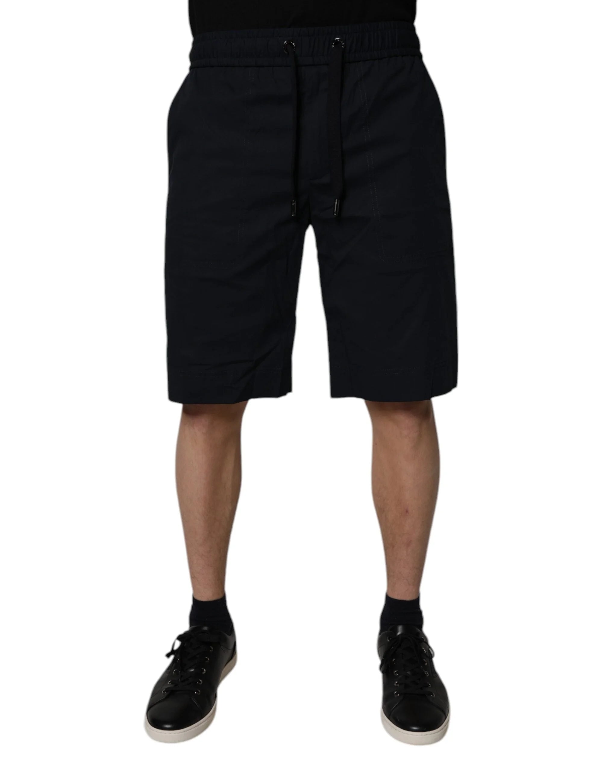 Dolce & Gabbana Black Cotton Sweatshorts Men Bermuda Shorts - IT46 | S - Bermudas