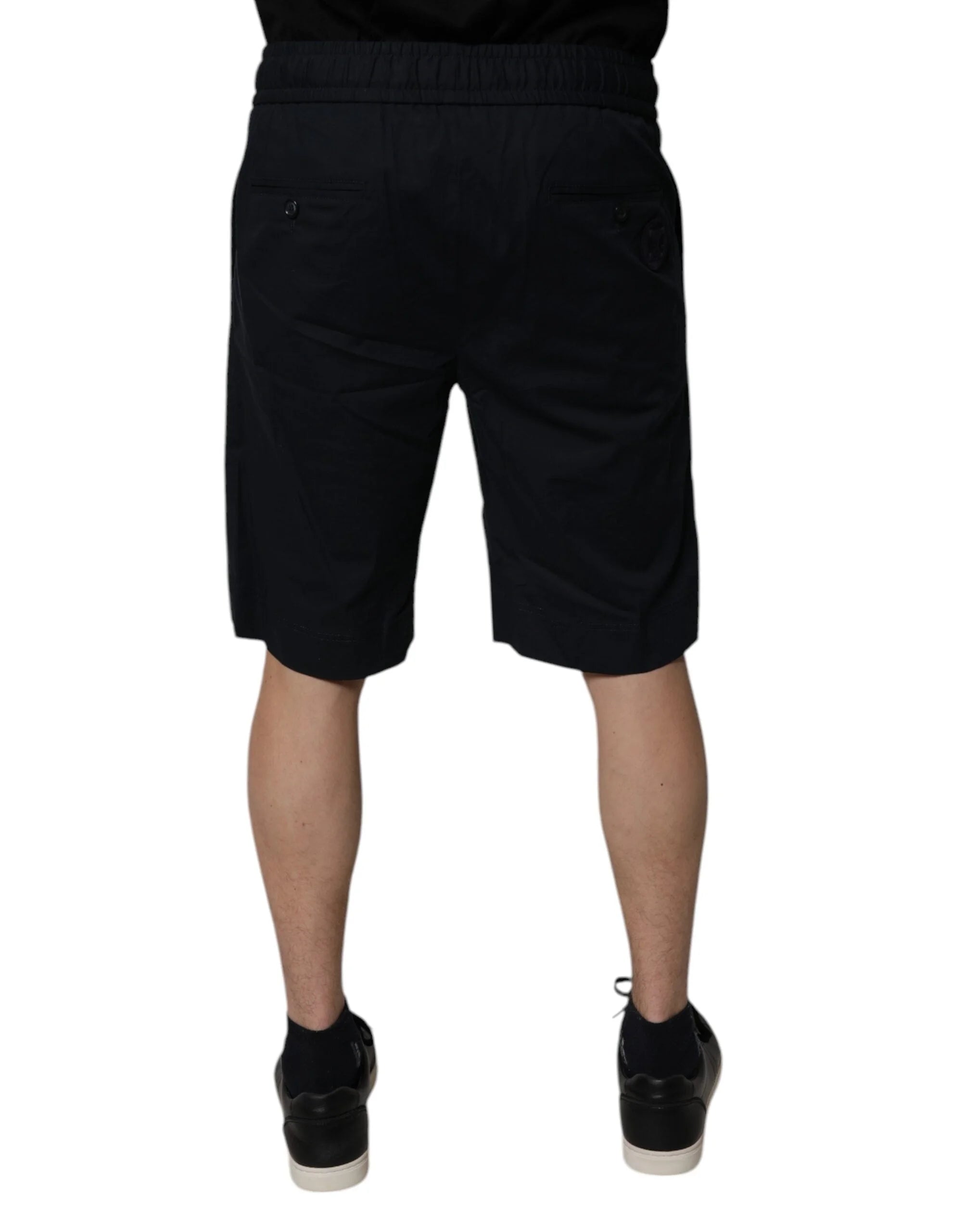 Dolce & Gabbana Black Cotton Sweatshorts Men Bermuda Shorts - IT46 | S - Bermudas
