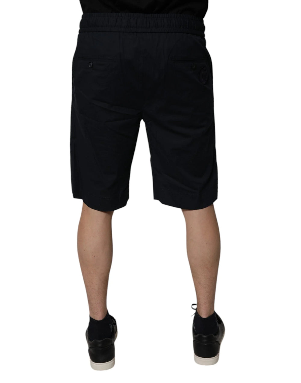 Dolce & Gabbana Black Cotton Sweatshorts Men Bermuda Shorts - IT46 | S - Bermudas