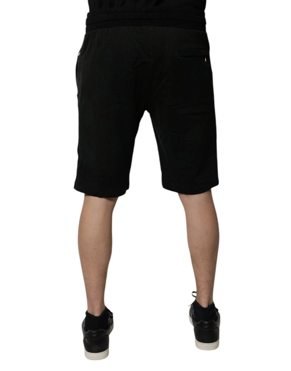 Dolce & Gabbana Black Cotton Sweatshorts Men Bermuda Shorts - IT48 | M - Bermudas