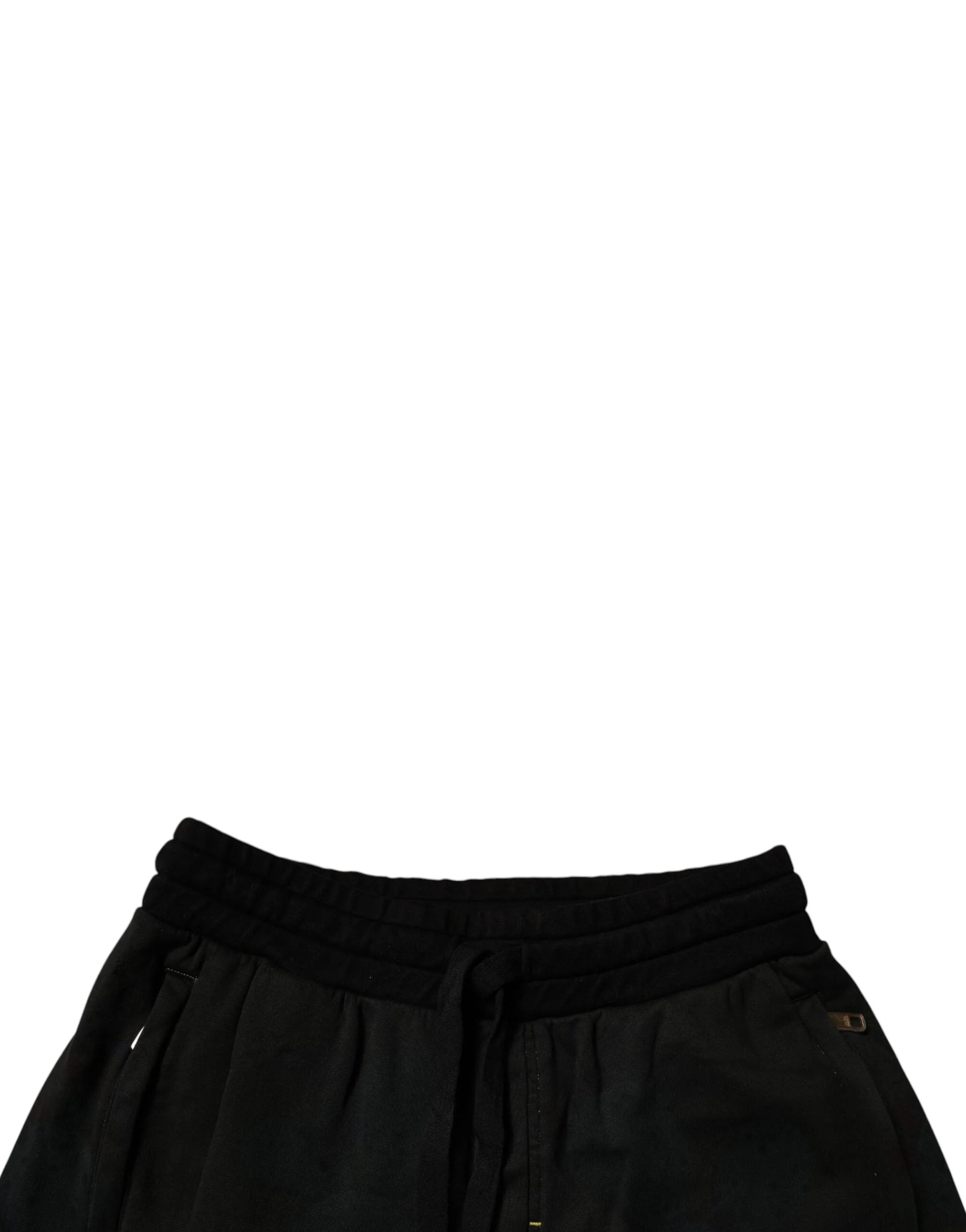 Dolce & Gabbana Black Cotton Sweatshorts Men Bermuda Shorts - IT48 | M - Bermudas