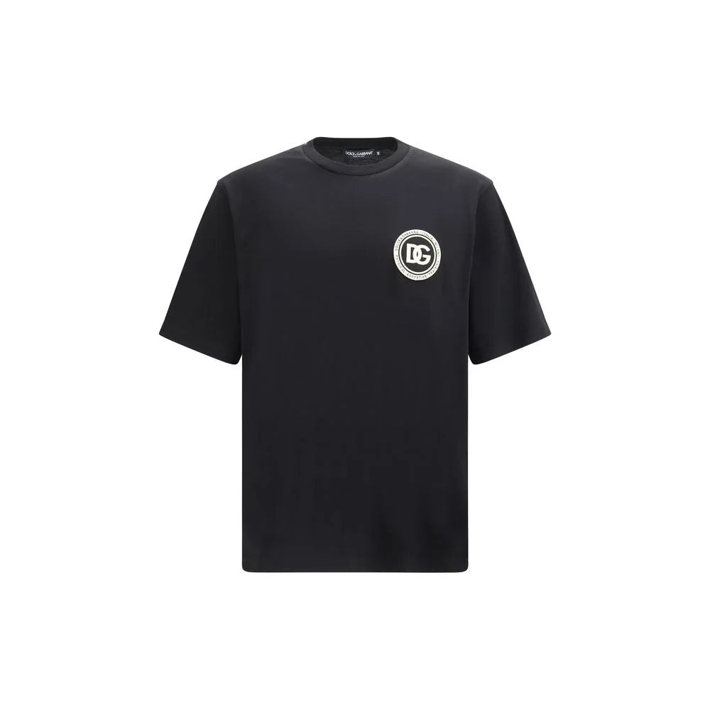 Dolce & Gabbana Black Cotton T-Shirt