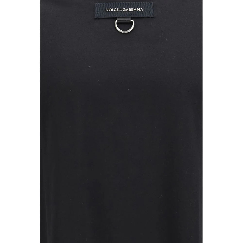 Dolce & Gabbana Black Cotton T-Shirt