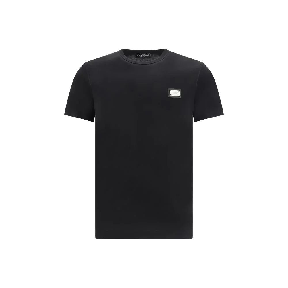 Dolce & Gabbana Černé tričko z bavlny